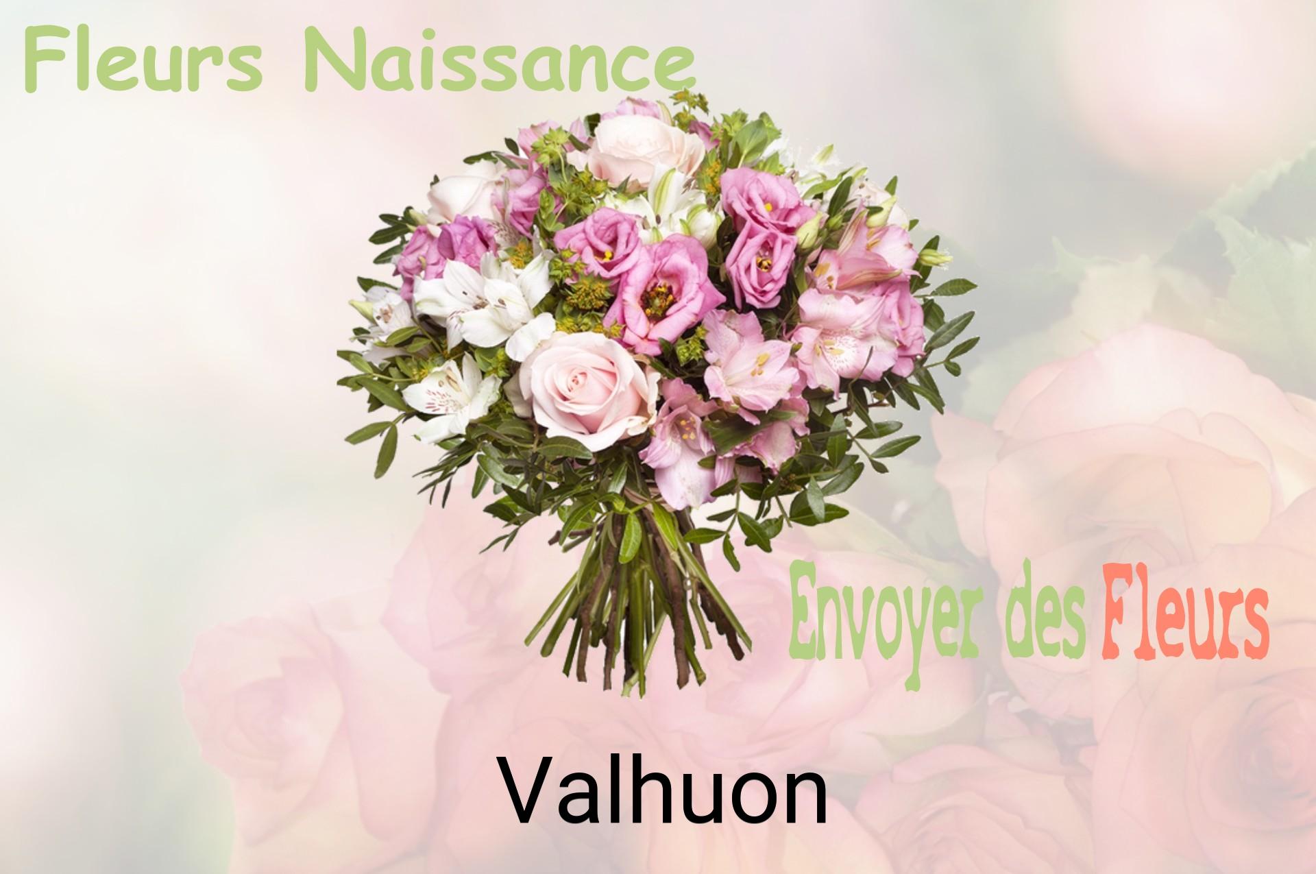 Bouquet de fleurs de naissance livré à Valhuon