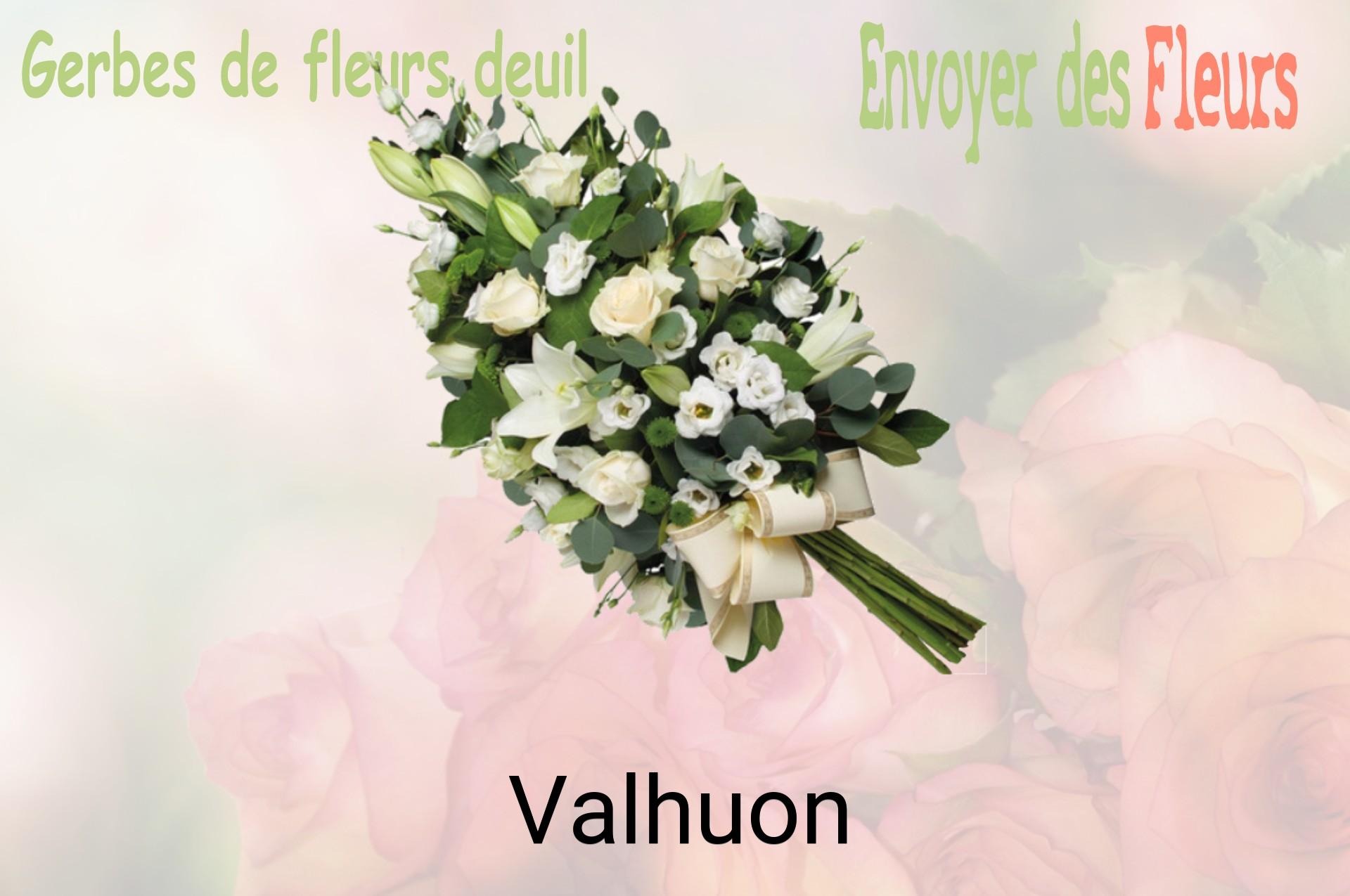 Gerbe de fleurs de deuil livrée à Valhuon